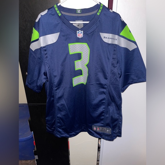 New Nike Seattle Seahawks Russell Wilson Official Game Jersey Mens